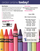 Order School Supplies for 2020-21